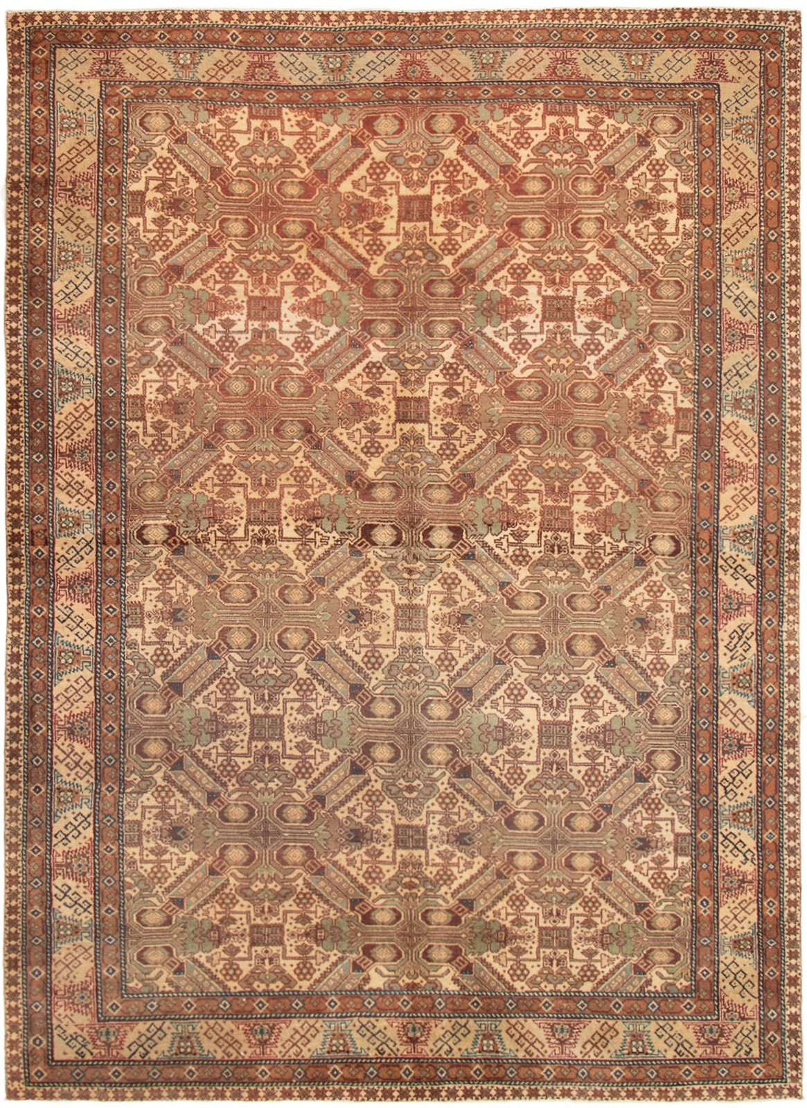 Vintage 6'4" x 9'1" Traditional Hand Knotted Vegetable Dye Wool Area Rug gallery