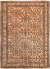 Vintage 6’4″ x 9’1″ Traditional Hand Knotted Vegetable Dye Wool Area Rug
