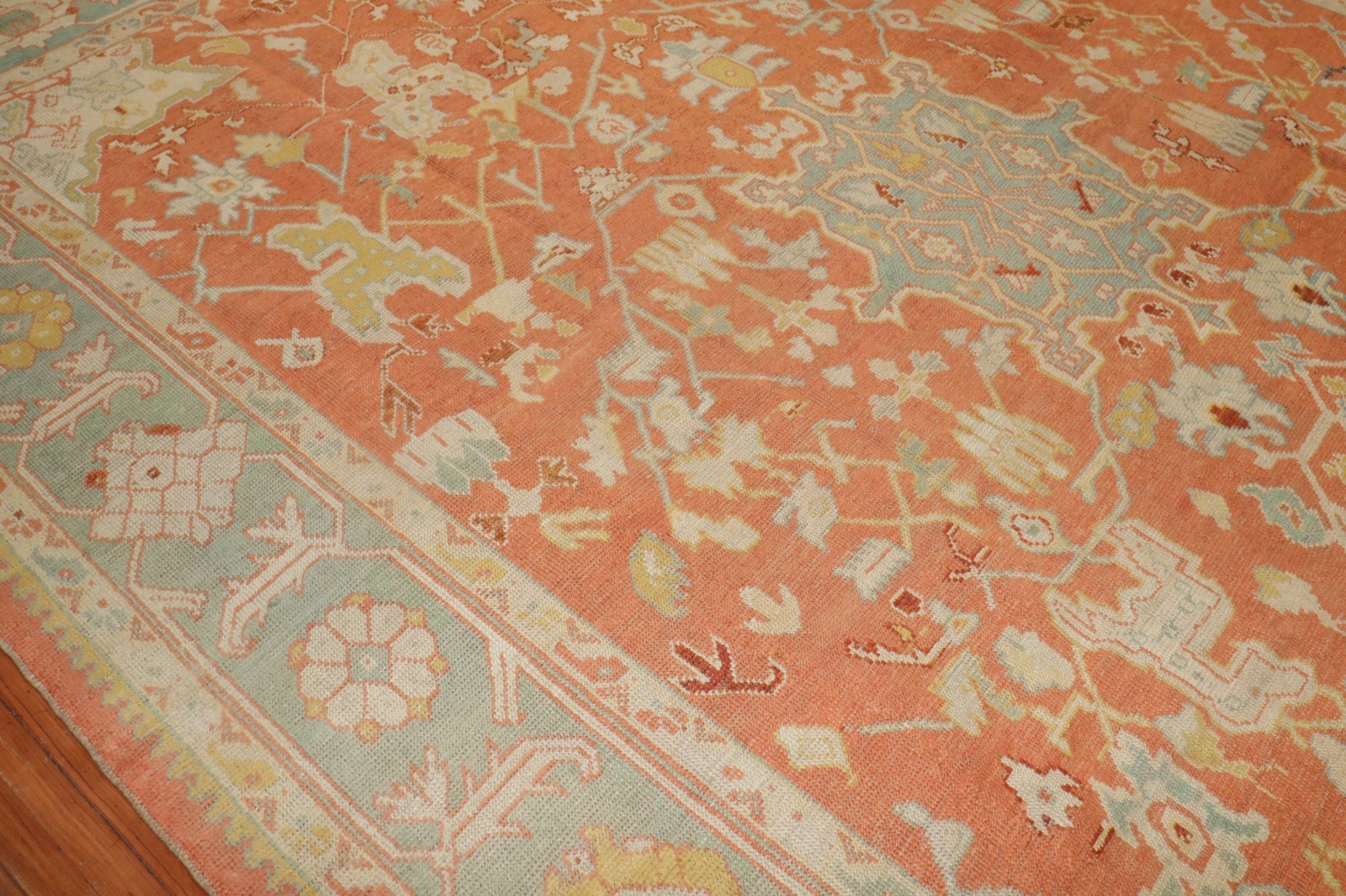 Antique Gorgeous Turkish Oushak Ushak Rug Size 11''7''x15'6'' gallery