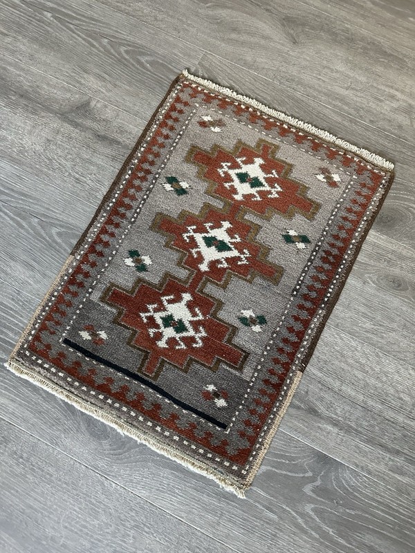 Small Rug, Boho Deco, Handmade Rug, Home Decor, Carpet, Wool Rug 1,3 x 2,9 ft gallery