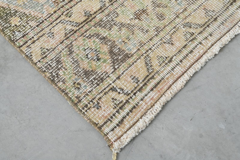 Oushak Runner Rugs Turkish Hand-Knotted Hallway Carpet Vintage Rug 3x13 ft 665 gallery