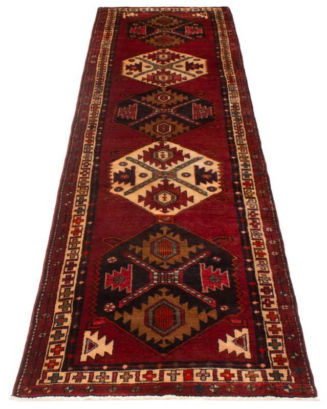 Vintage Hand-knotted Runner Rug 3'7" x 12'11" Traditional Oriental Wool Carpet gallery