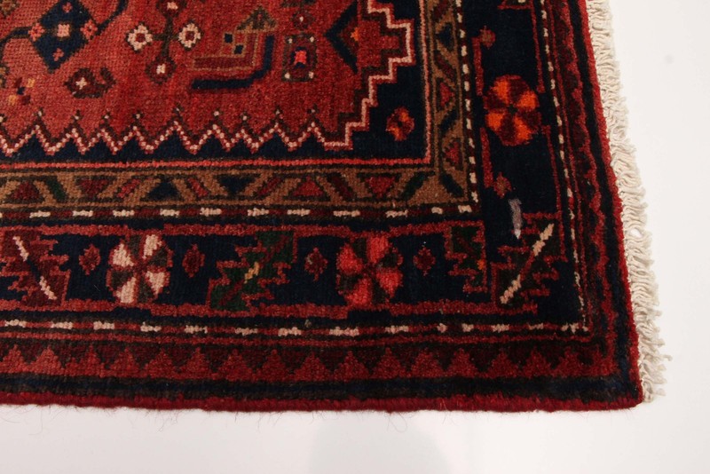 Vintage 3'7" x 7'3" Traditional Hand Knotted Vegetable Dye Wool Area Rug gallery