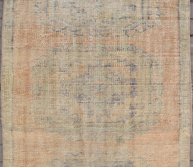 Turkish Rug 38''x113'' Oushak Oriental Rug Runner Vintage Wool Hallway Rug 3x9 gallery