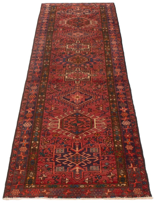 Vintage Hand-knotted Runner Rug 3'3" x 11'0" Traditional Oriental Wool Carpet gallery
