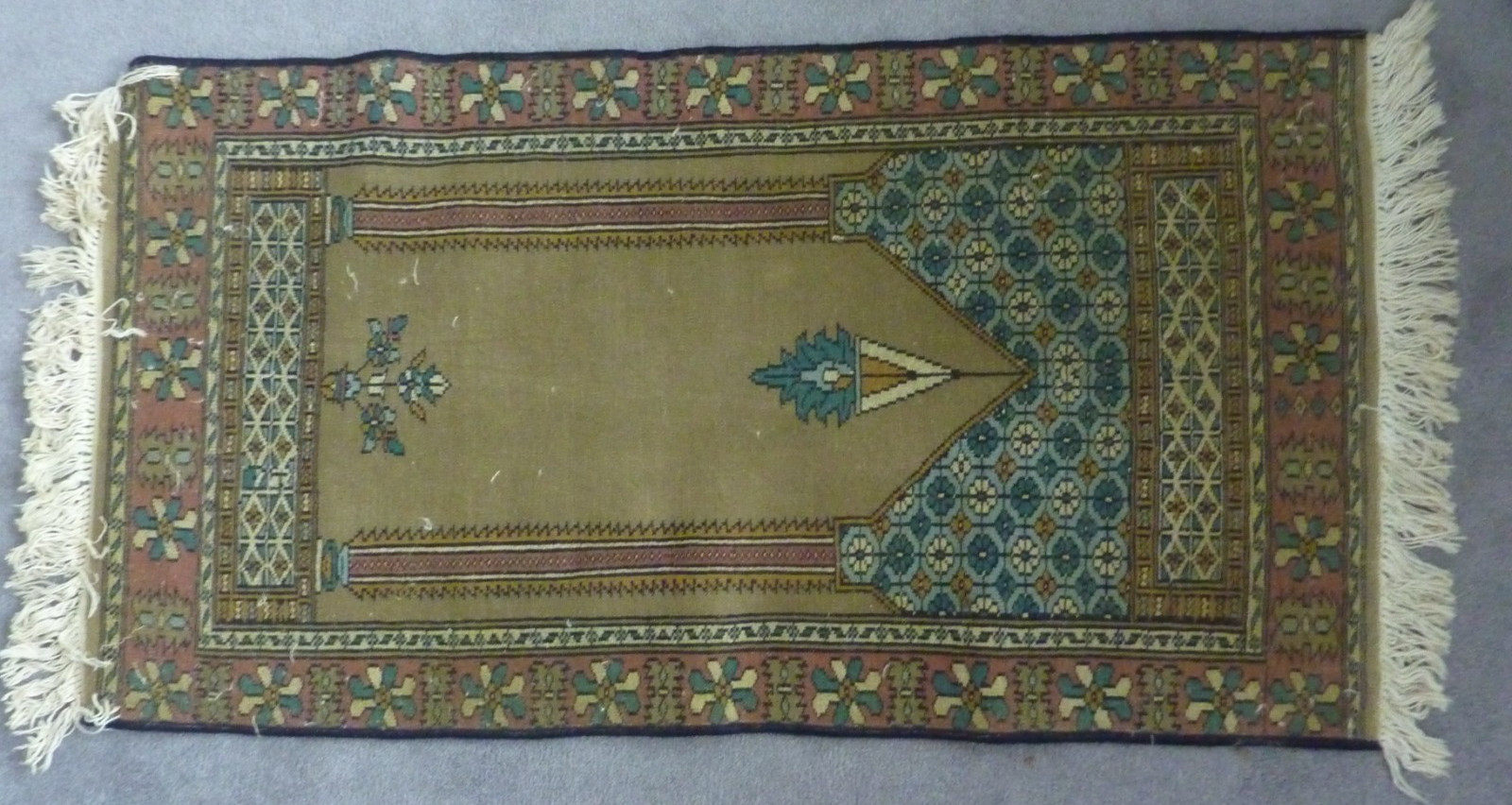 Vintage Rug 3' 6" x 2' Decorative wool rug gallery