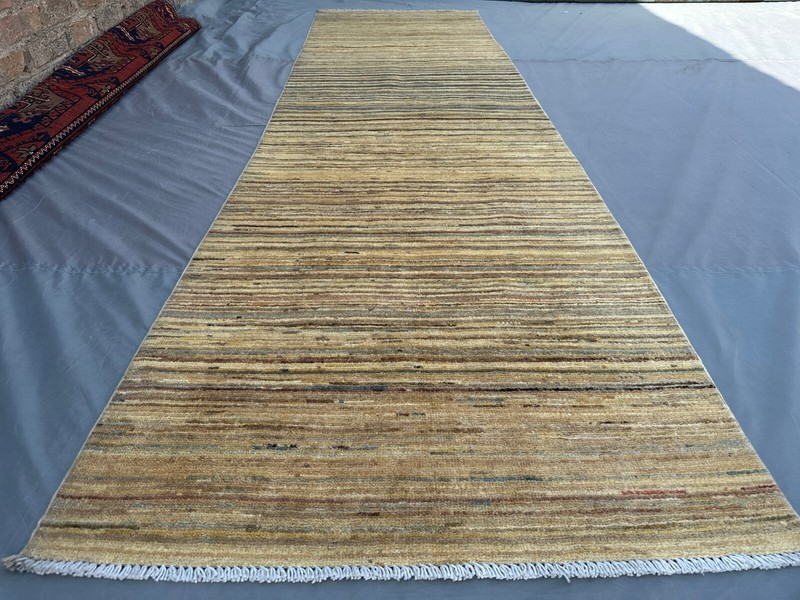 Afghan Gabbeh Modern Rug Runner 2'8 x 9'8 ft | Hallway Oriental Runner Rug 3x10 gallery
