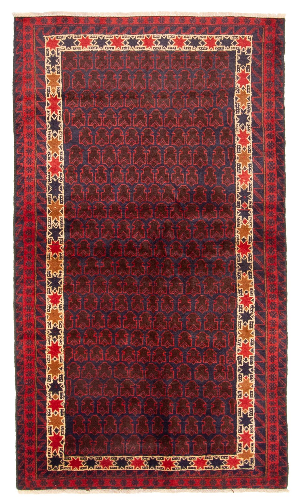 Vintage Traditional Hand-Knotted Area Rug 3'7" x 6'1" Oriental Wool Carpet gallery