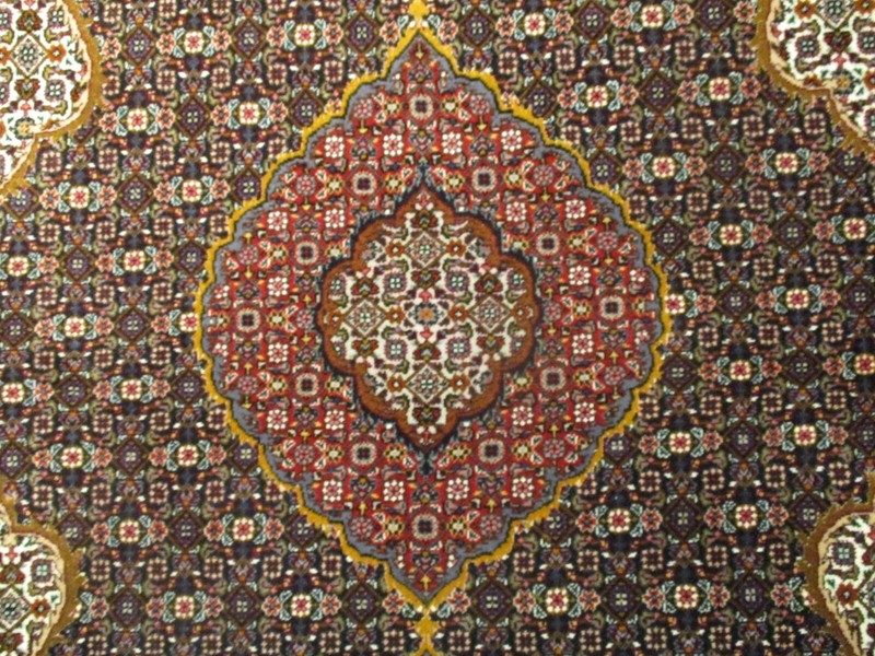 ESTATE Circa 1970 4x5 Intricate Rectangle Mahi Handmade Knotted Wool Rug 585339 gallery