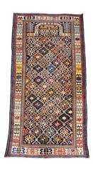 Hand Knotted Antique Shirvan Circa 1880s Runner 3ft 7″ By 6ft 11″ Caucasian