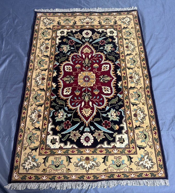 3x5 Oushak Small Rug Hand Knotted Wool Tribal Bathroom Boho Geometric Home Decor gallery