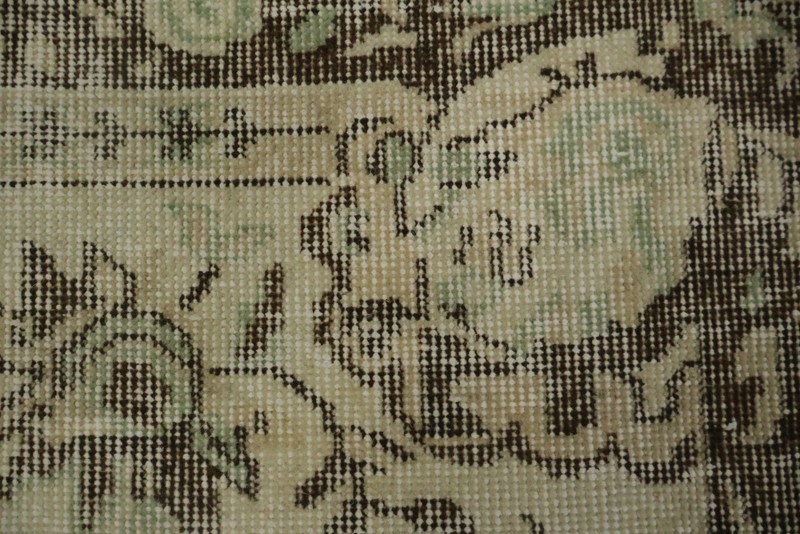 Antique-Inspired Floral Area Rug 4x7 Ft Hand-Knotted Beige Turkish Wool Carpet gallery