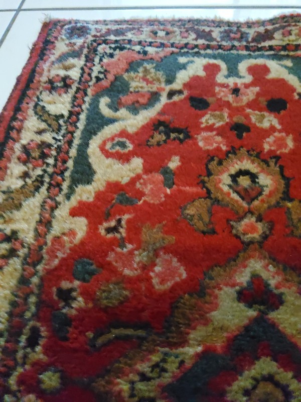 Vintage Hand Knoted Oriental Rug,medalion Design 36×20 gallery