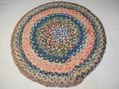 Antique Vintage Braided “Folk Art” Rug/Mat – Nice condition