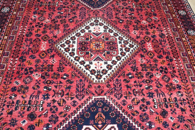 Antique Oriental Qashqai Rug 288x210cm (9’5” x 6’11”) Hand Knotted Tribal Wool gallery