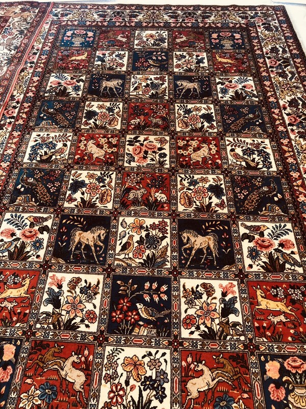 Almost A pair of Antique Excellent hand knotted, pictorial all wool rugs From IR gallery