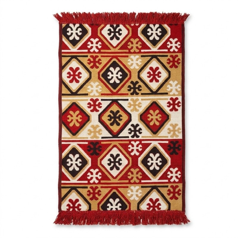 Oushak Turkish Doormat Rug 2x3 BEIGE Vintage Anatolian Handmade Small Kilim Rug gallery