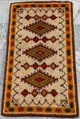 Vintage Mid-Century Scandinavian: Long-Pile Rya Shags, Traditional Rug (2×4 ft.)