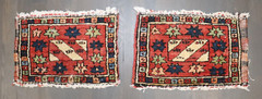 Antique Decorative Pair of Kurdish Jaff Bagface Rug Size 10”x1’4” each