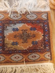 Hand crafted Turkish miniature decorative mini rugs 12″9x 17″. Doll House.
