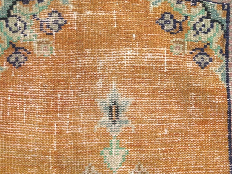 Turkish Wool Carpet, Home Decor Rugs, Handmade Teppich Boho Bedroom Rug 25"x46" gallery
