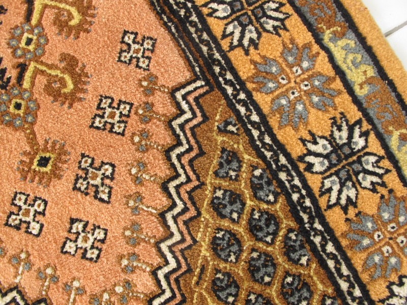 3.5x6.6 Oriental Rug,Hand Knotted Floral Rug,Wool Rug,Traditional Vintage Rug gallery