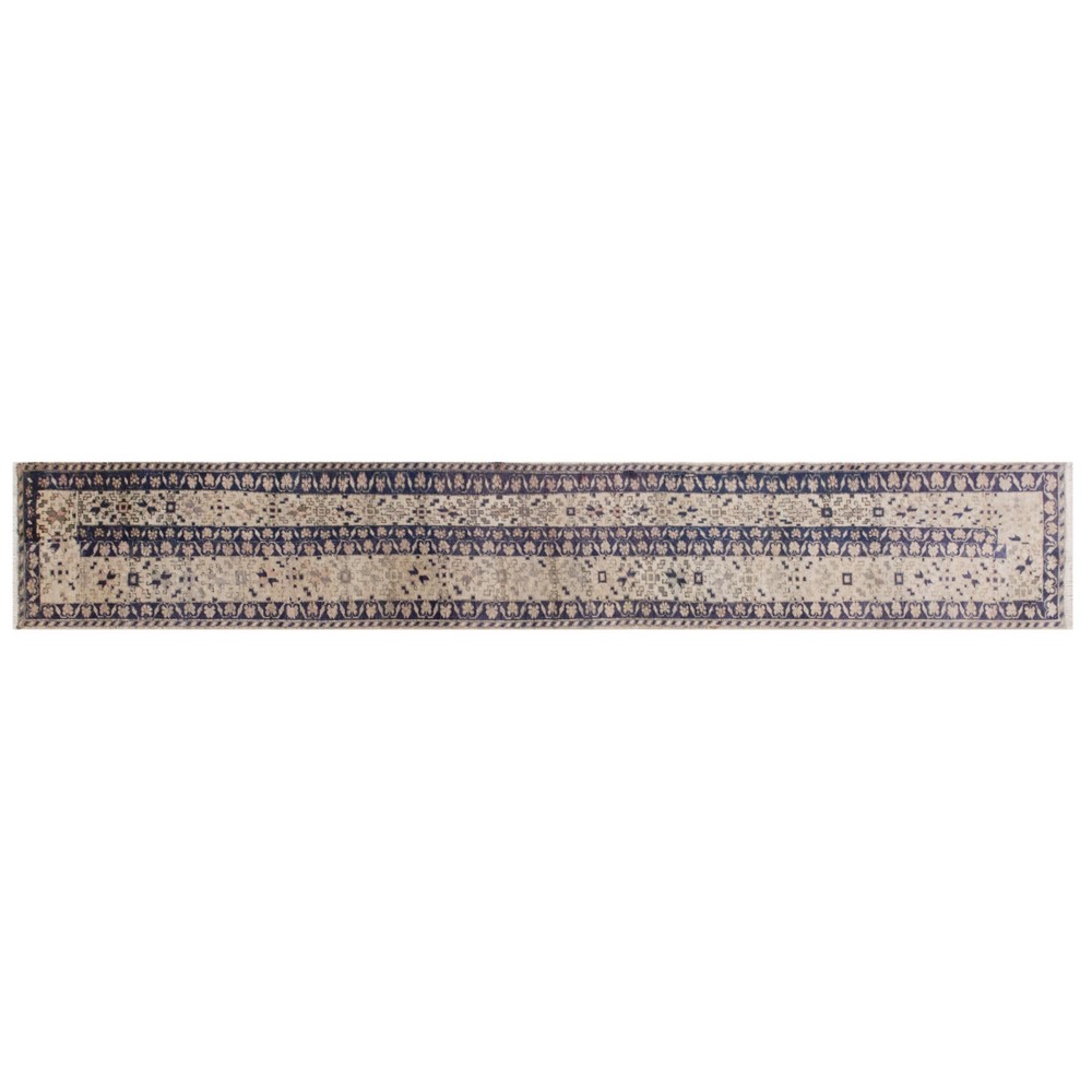 Handwoven Oushak Runner Rug 52x347 cm / 1.7×11.4 ft, 60+ Years Old