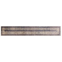 Handwoven Oushak Runner Rug 52×347 cm / 1.7×11.4 ft, 60+ Years Old