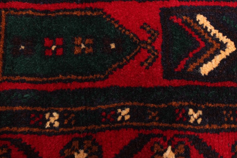 Vintage Red Traditional 3'7" x 6'7" Hand-Knotted Oriental Wool Area Rug gallery