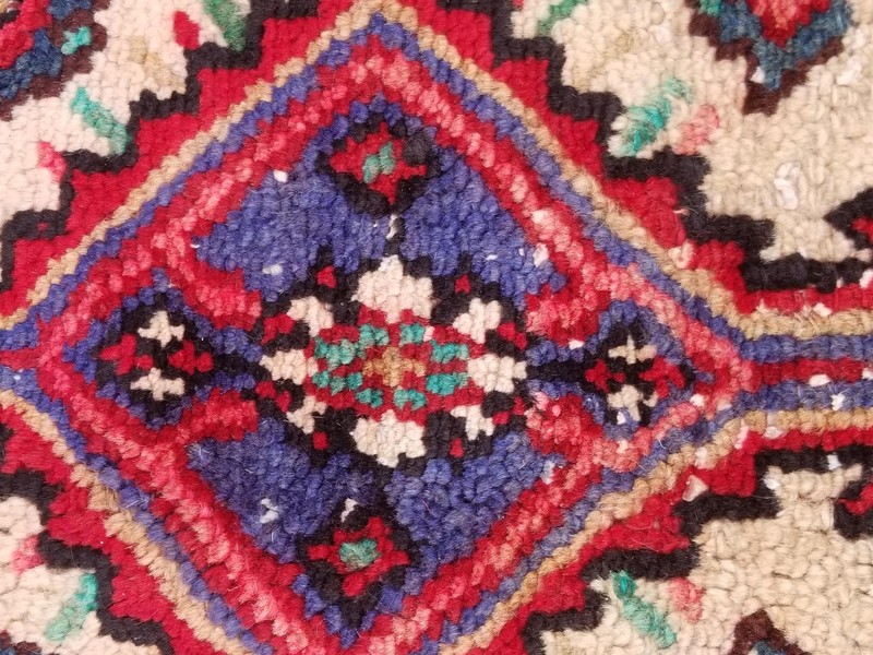Vintage Traditional Handmade Hamadan Wool Multicolor Rug 318 x 211 cm gallery