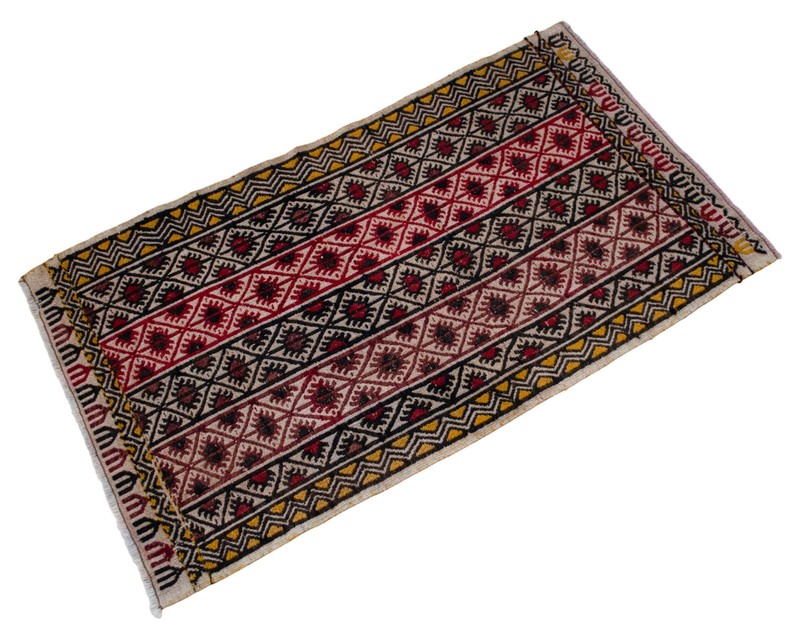 Vintage Rug, Antique Rug, Handmade Rug, Turkish Rug, Braided Kilim, Jajim 2x4 ft gallery