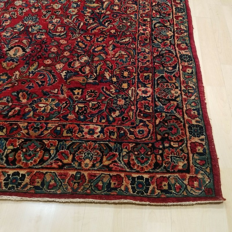 Antique Sarouk Mahajeran Rug 92" L X 62" W Hand Knotted Gorgeous Clean EUC gallery