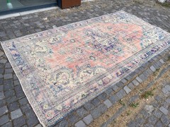 Turkish Vintage Rug, Handmade Wool Rug, Bohemian Large Rug, 5,9 x 11, ft