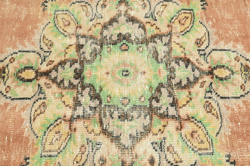 5x9 Turkish Antique Rug Anatolian Hand-Knotted Vintage Oushak Large Carpet,158 gallery