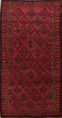 Geometric Orange Living Room Rug 6×10 Tribal Traditional Hand-made Wool Carpet
