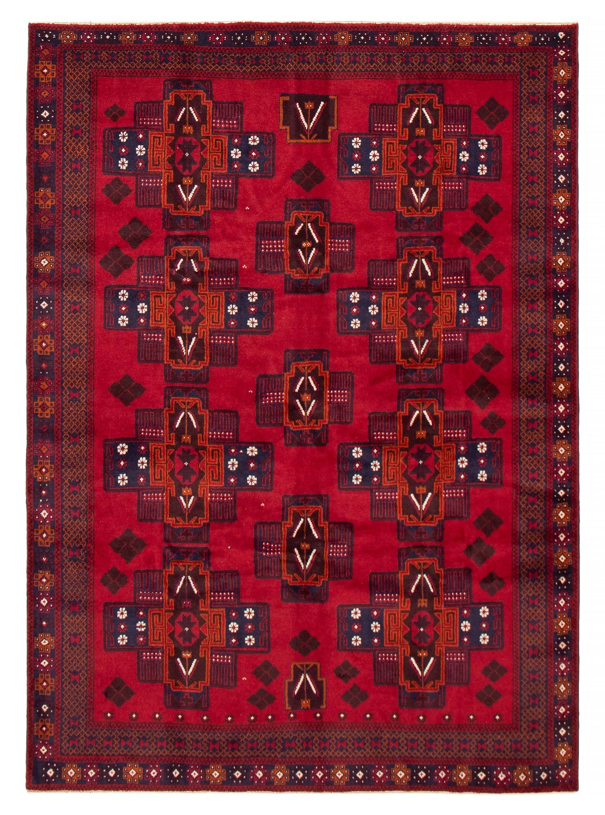 Vintage Traditional Hand-Knotted Area Rug 6'8" x 9'3" Oriental Wool Carpet gallery