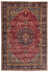 Traditional Vintage Hand-Knotted Area Rug 6’5″ x 9’8″ Oriental Wool Carpet