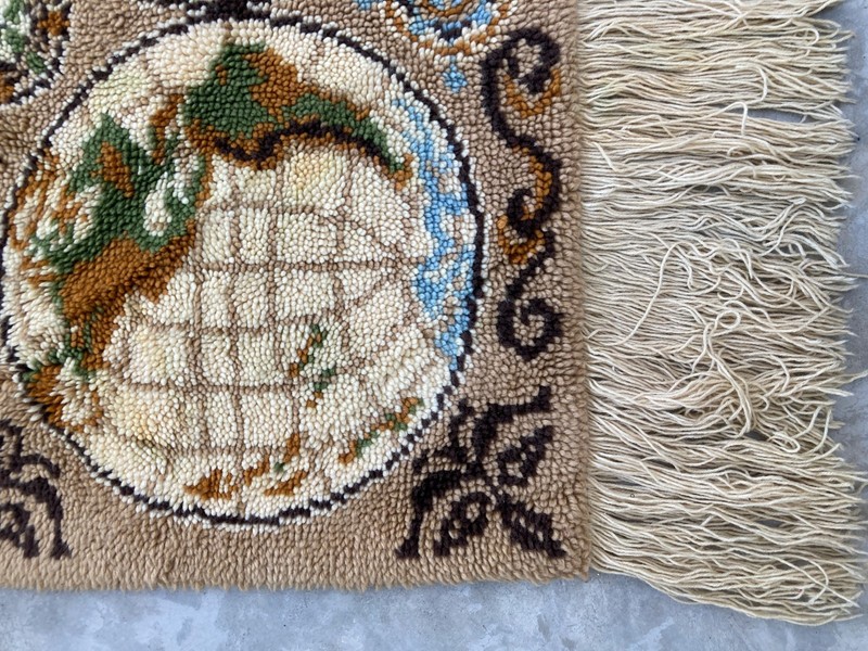 Vintage Handmade Scandinavian Wool Wall Hanging Tapestry 115x70 cm gallery