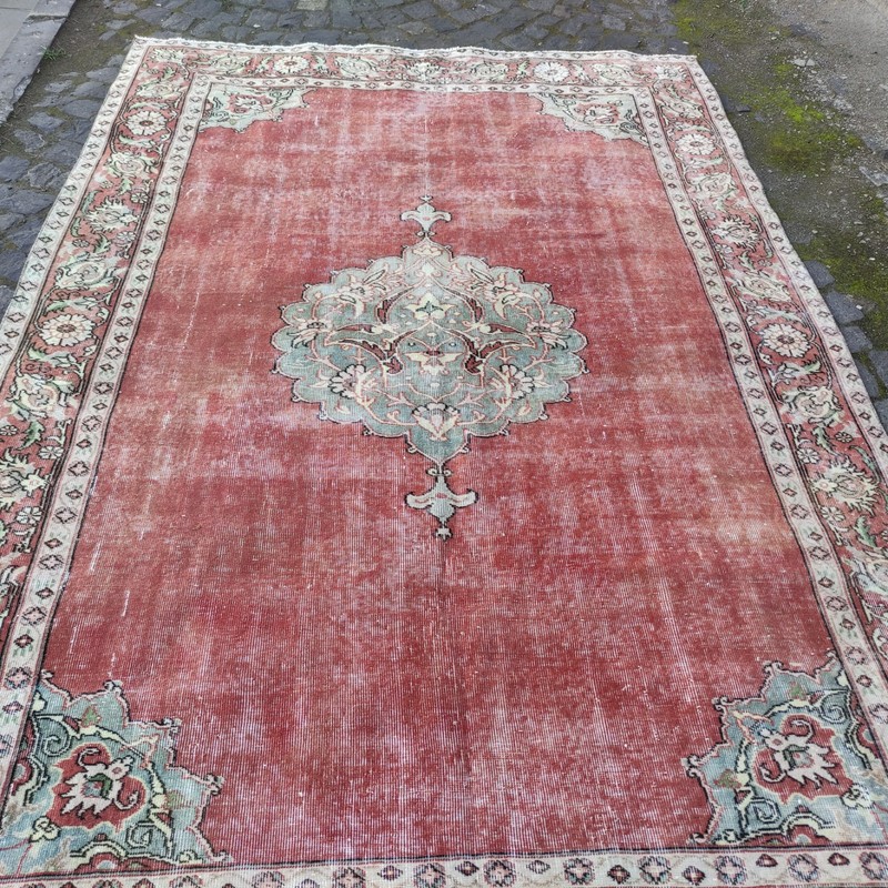 6.27 x 9.45 ft Turkish Oversized Vintage Area Rug , 6x9 Burdur Rug 191 x 288 cm gallery