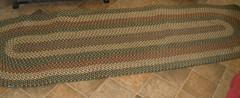 VINTAGE BRAIDED RUG CARPET OVAL LARGE