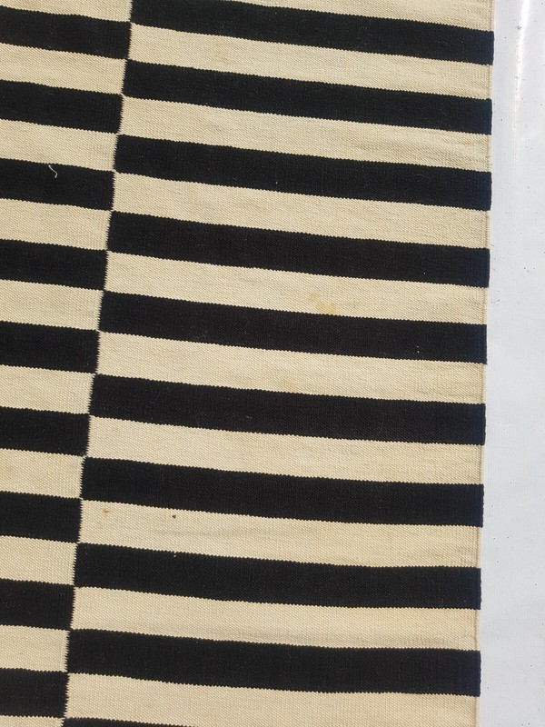 Vintage Traditional Handcrafted Dhurries StripedRug for Home Décor 249x166 cm gallery