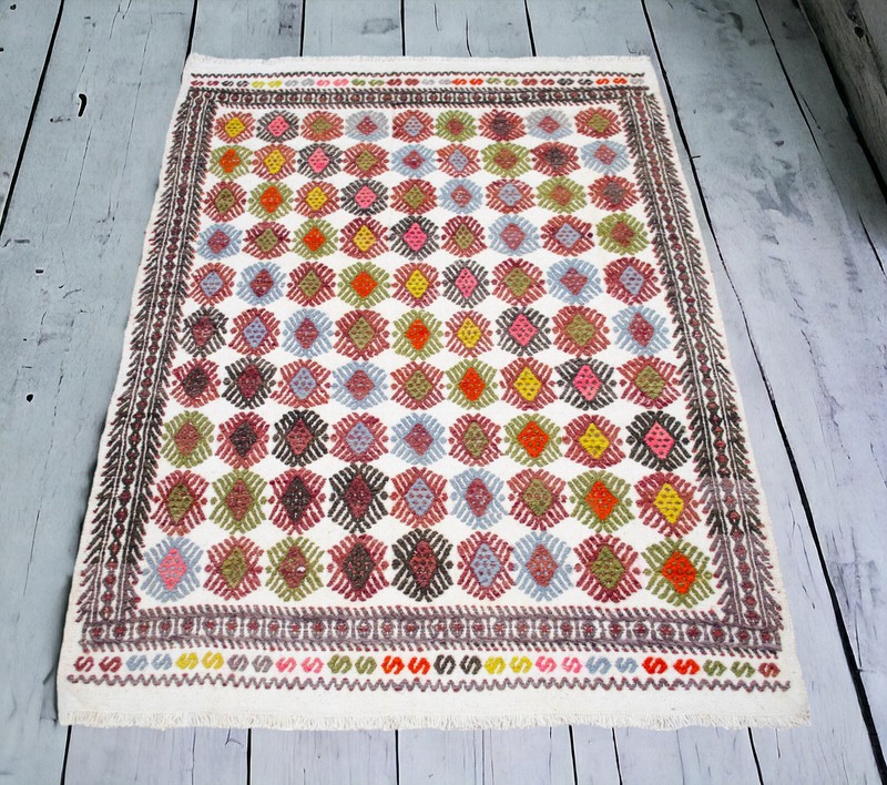 2x3 Rug HandMade Turkish Rug, Braided Sofreh Rug Vintage Small Rug 2′ x 2′9″ gallery