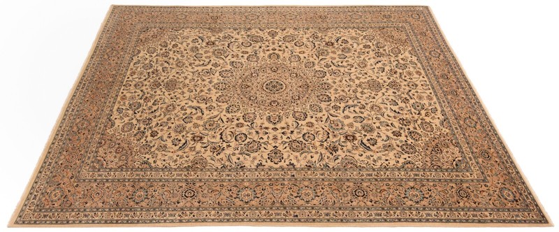 Patina Hand-Knotted Persian Carpet 154 11/16x116 1/8in-Orientt,Carpet,Rug,Beige gallery