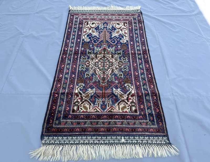 Fine Antique Afghan Baluchi Rug 3x5 Blue Handmade Persian Style Oriental Carpet gallery