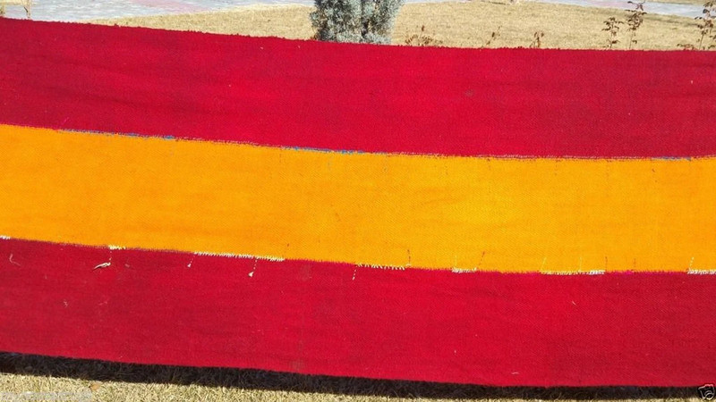 Antique 1900-1940s Long Tent Strap Natural Dyes Tribal Folk-Art 3’5”x 16’9” gallery