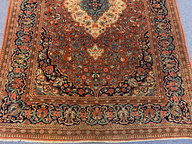 KESHAN ANTIQUE HAND KNOTTED WOOL ORIENTAL RUG 4.5 X 6.9 gallery