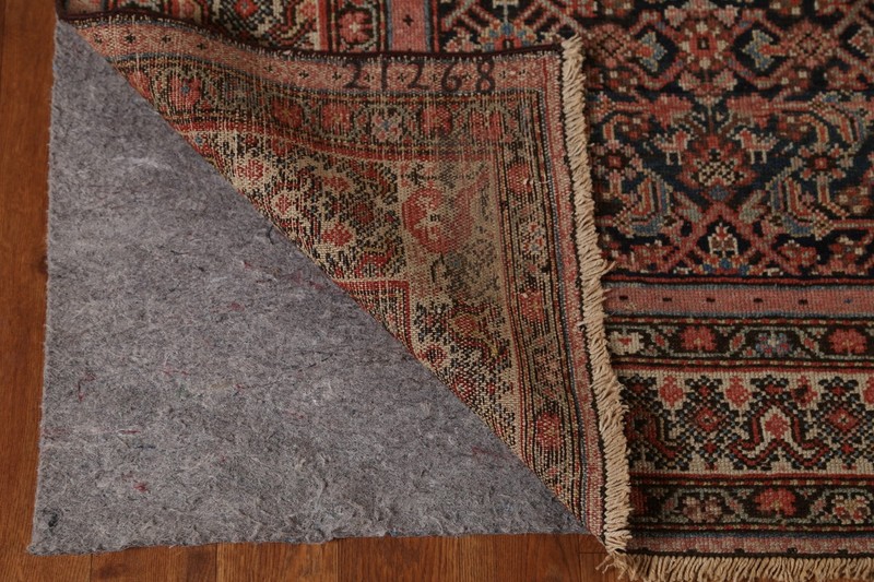 Pre-1900 Malayer Vegetable Dye Handmade Antique Rug 7x16 Traditional Wool Carpet gallery