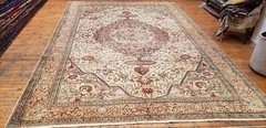 Handknotted Legendary 1960-1970s Vintage Wool Pile Muted Dye Splendid Hereke Rug