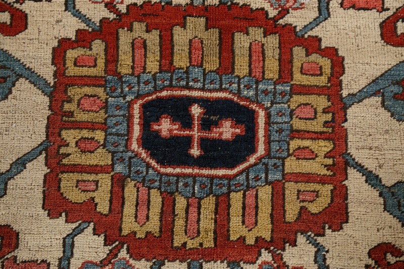 Antique Vegetable Dye Heriz Serapi Large Area Rug Hand-knotted Oriental 10'x11' gallery