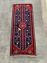 1’11” x 4’7” Vintage Natural Rug Village Rug Handmade Rug.SKU:P260